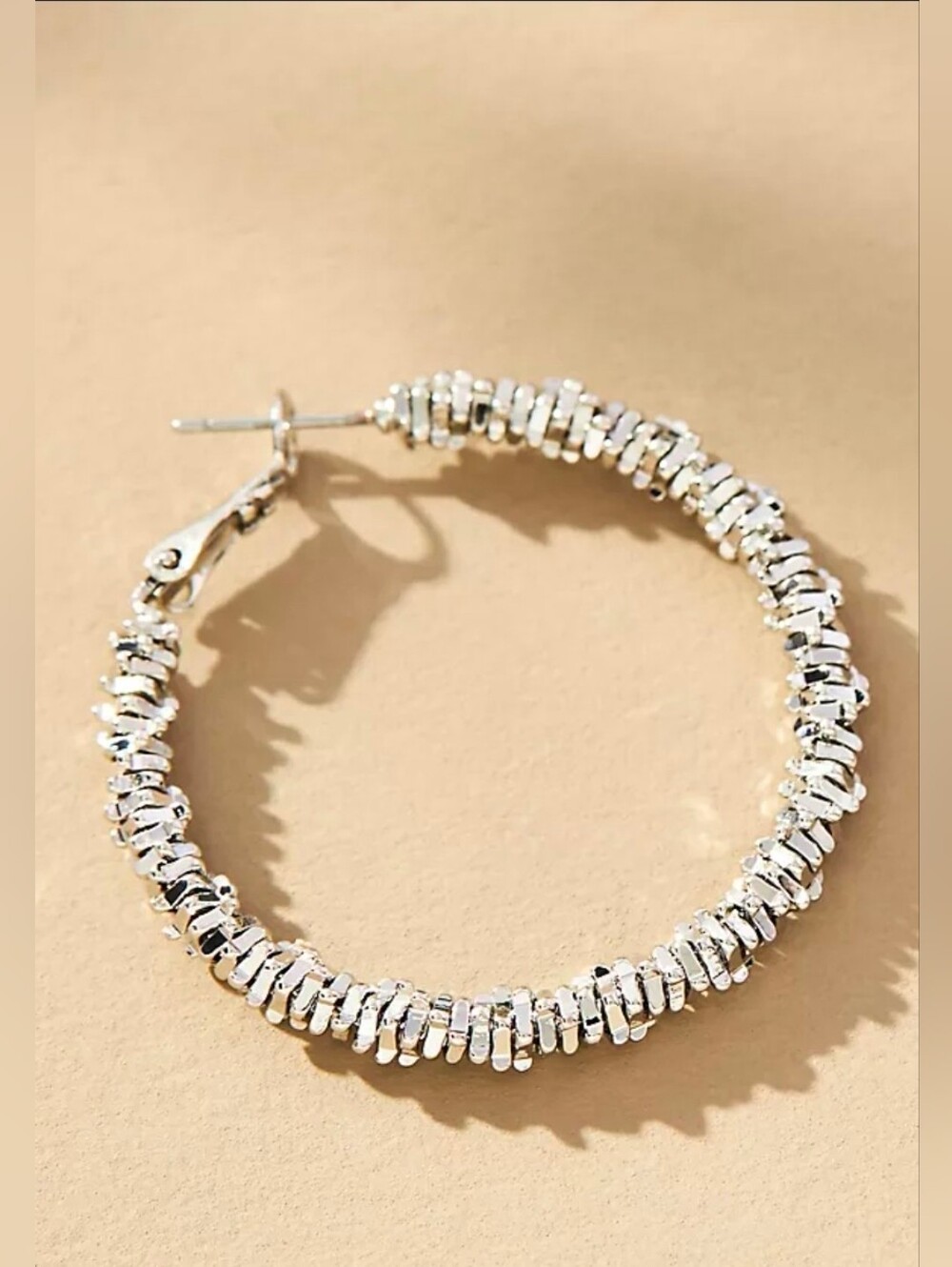 $8 Each Or Bundle 5/$20 Sterling Silver Textured Hoop Earrings - Picture 5 of 7